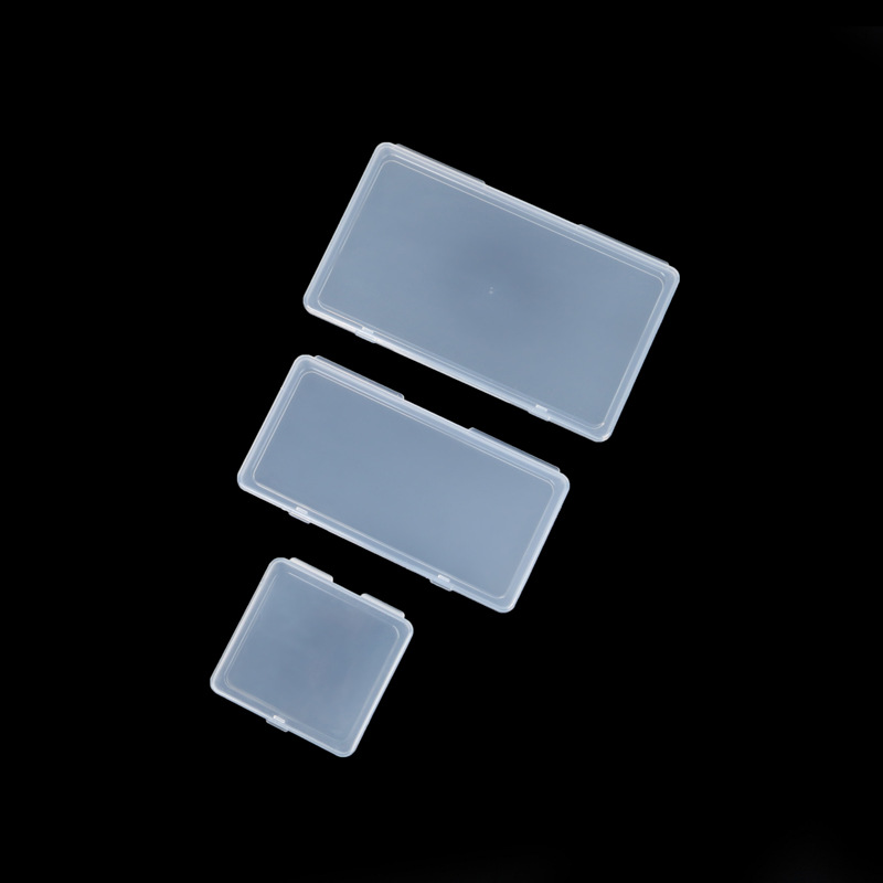 跨境1cm高透明长方塑料盒一次性涂画颜料盒电子内存卡整理包装盒