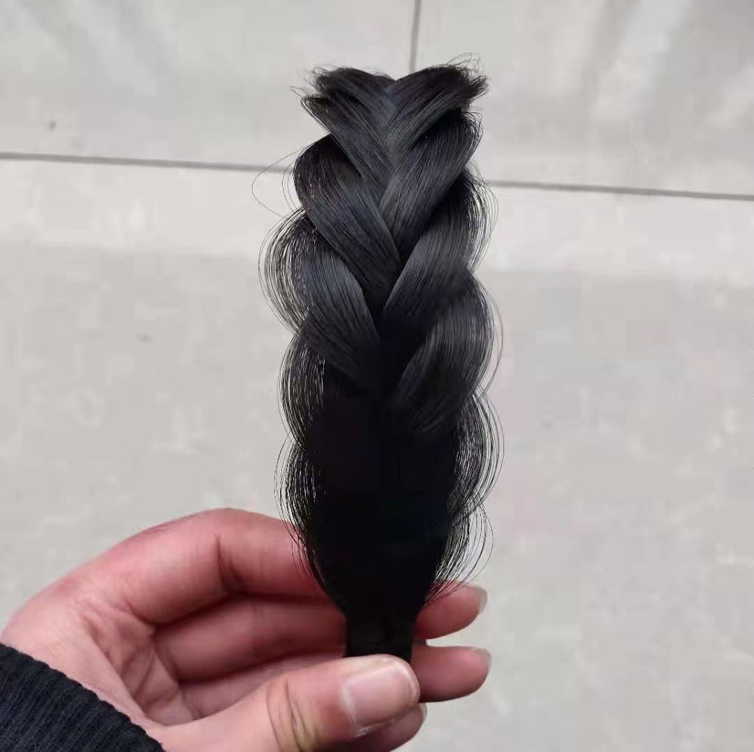 피시본 브레이드 헤어밴드 [내추럴 블랙]