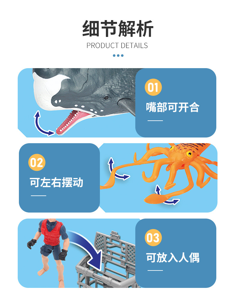 Fun Storm Deep Sea Biology Series Sperm Whale King Octopus