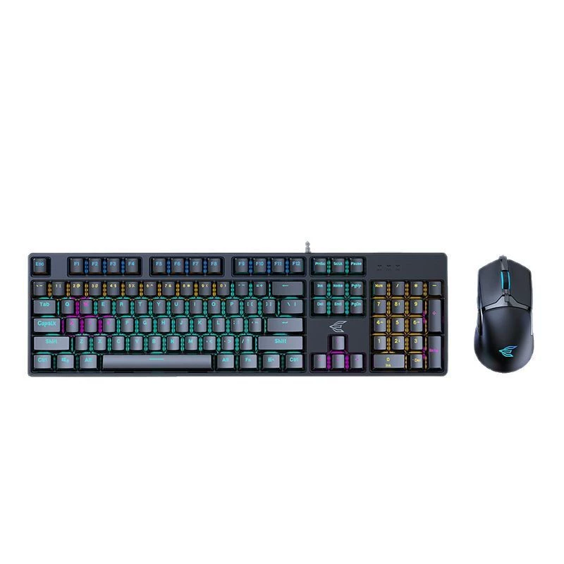 Комплект игровой клавиатуры и мыши Power GK100 Blue Axis True Mechanical Keyboard and Mouse Set Game Computer USB Chicken Laptop Desktop Keyboard
