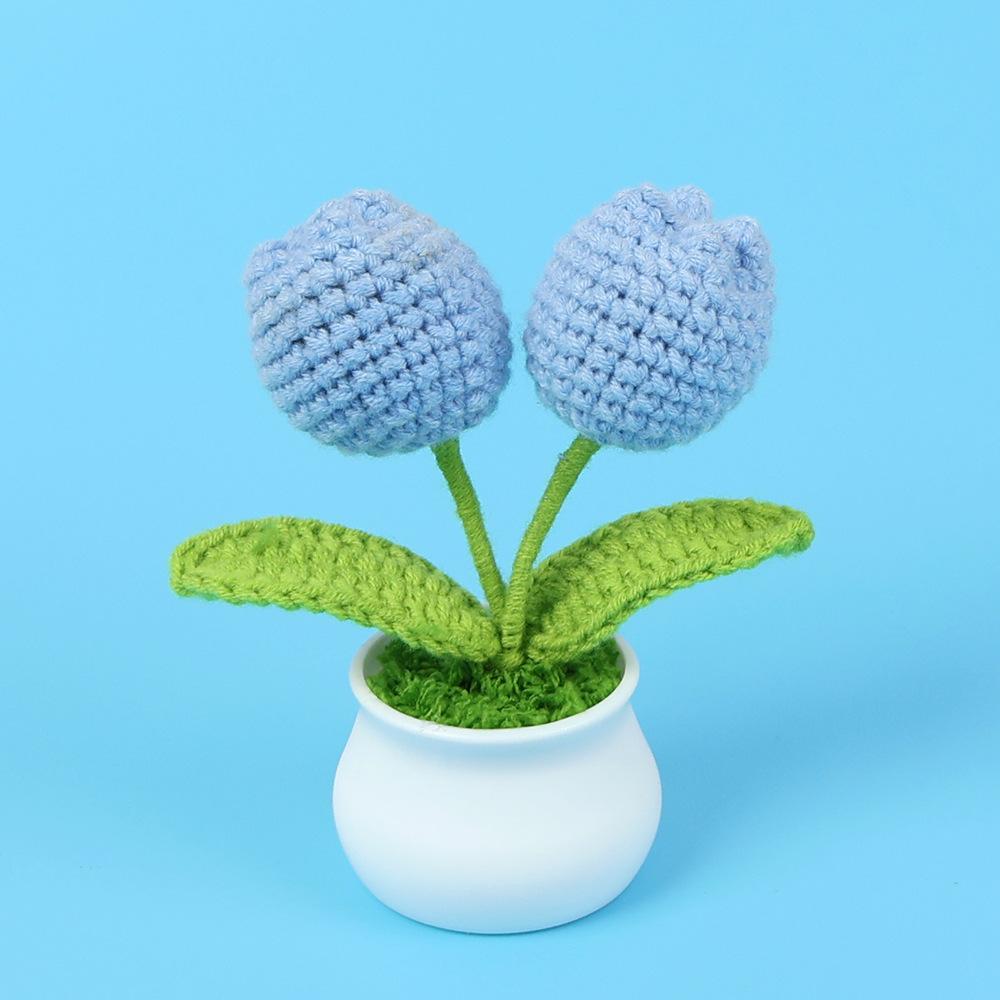 Tulipanas azules de 2 cabezas