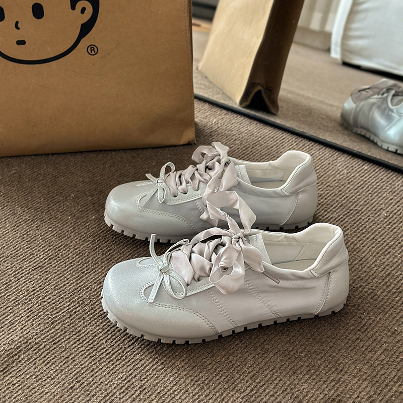 [Chaobunan] verano 2024 nuevo zapato de sola suave satin plano deportivo casual ballet zapatos de entrenamiento zapatos de mujer