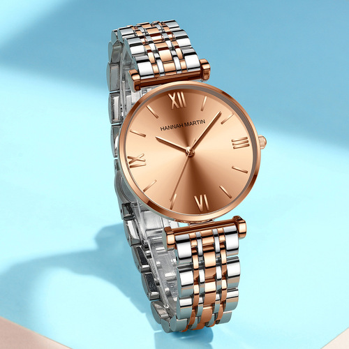 Japan Miyota 2035 movement solid stainless steel strap watch silver rose gold baby's breath ladies watch