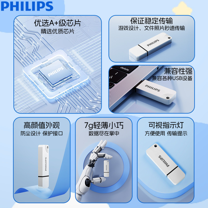 フィリップス USB フラッシュドライブ大容量ストレージ USB インターフェイス高速カラーメタル USB フラッシュドライブオフィスギフト卸売|undefined