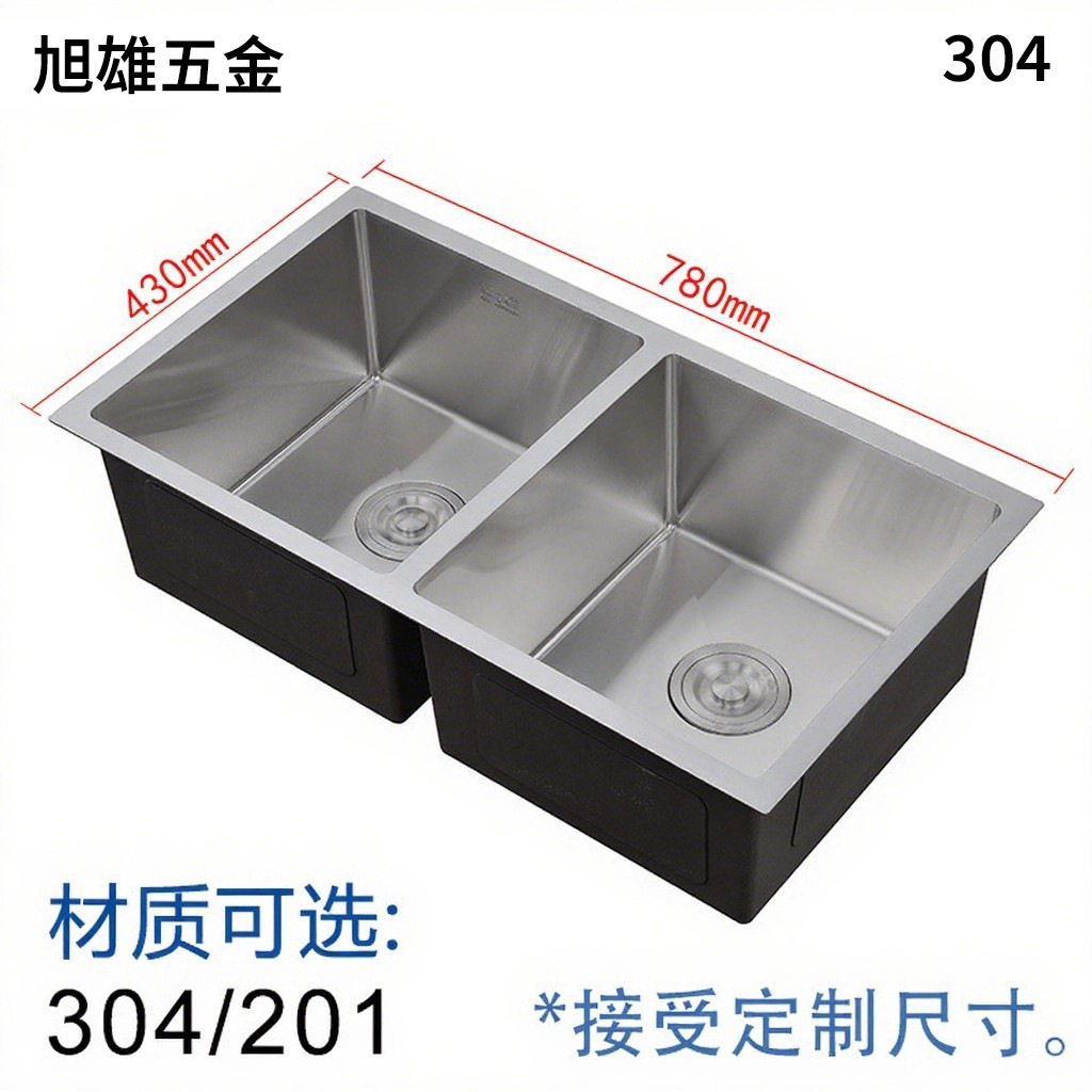 Cocina de acero inoxidable lavabo de acero inoxidable lavabo de doble ranura de una sola ranura lavabo integral espesado lavabo manual lavabo de platos