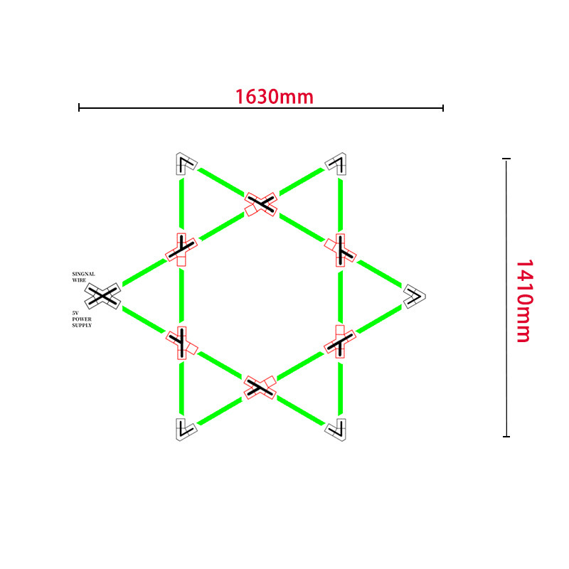 Transfronterizos led luz de atmósfera RGB amplio voltaje 110V colorido panal lámpara hexagonal para garaje lavado de automóviles panal lámpara de empalme