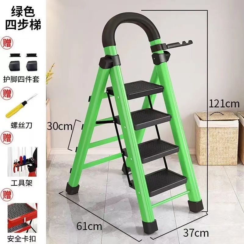 Escalera Escalera plegable para el hogar Escalera gruesa de acero al carbono Escalera móvil Escalera telescópica Escalera de pie Escalera interior multifuncional