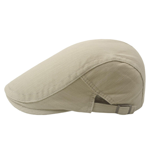Pure cotton bare body large size front and rear beret British casual newsboy hat forward cap unisex peaked cap