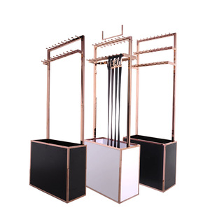Customized Metal Belt Rack Shopping Mall Belt Display Rack Multi-Layer Floor-Standing Belt Storage Rack with Hooks