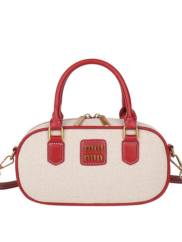 Bolsa de lona portátil de Boston mujer 2025 nuevo retro trabajo ocio viaje mochila de hombro