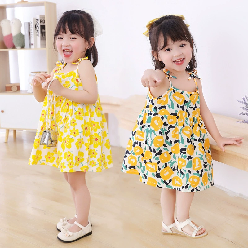 Летний детский бренд slip dress для принцессы, детская одежда, цветочная вышивка