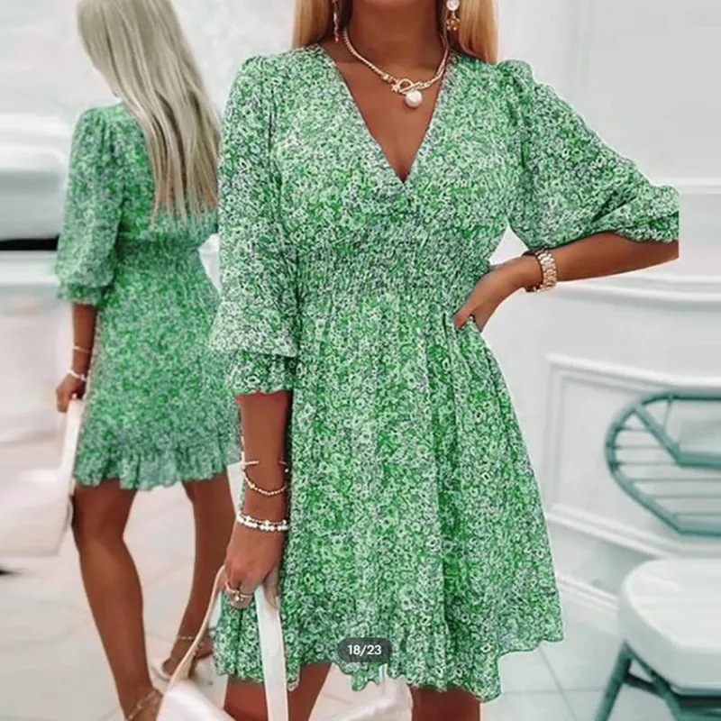 Vestido midi floral bohemio 2