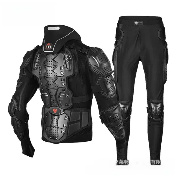 Sulaite Motorcycle Armor Jacket, Motorcycle Riding Knee Pads, Elbow Pads, Chest Pads, Neck Pads, Off-Road Rider Neck Protection Equipment