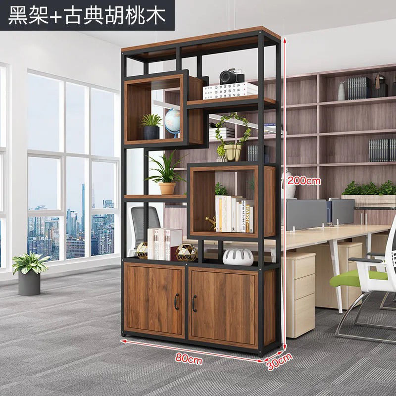 办公室屏风隔断置物架铁艺落地花架装饰架餐厅客厅玄关展示架书架|undefined
