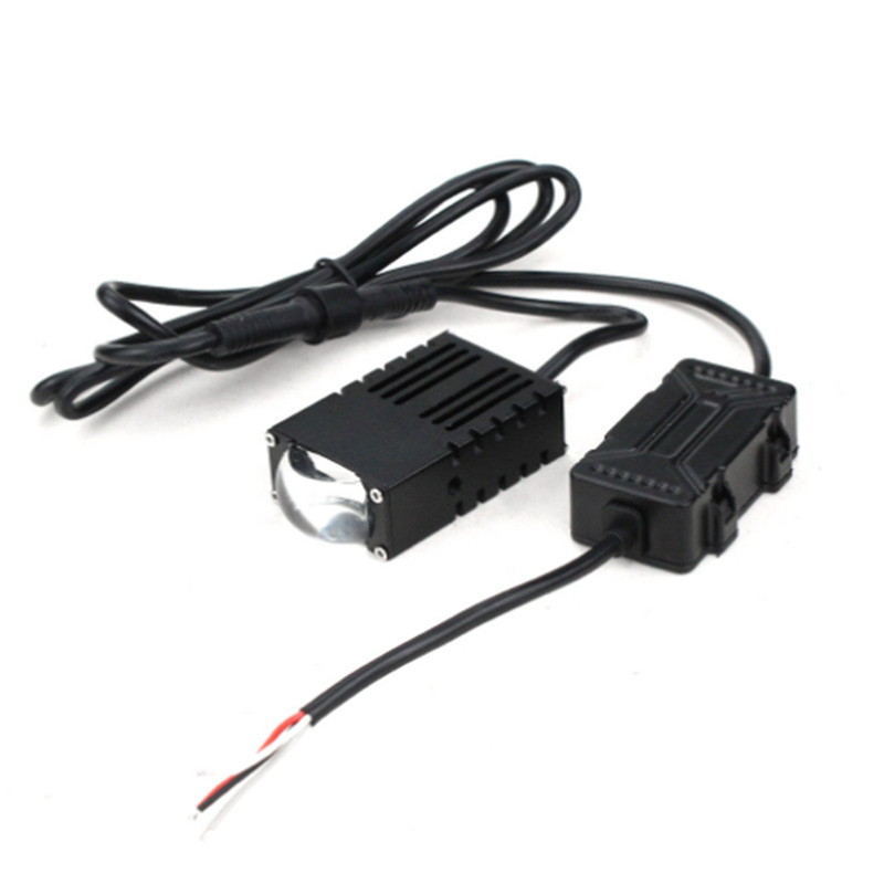 28W mini matriz láser faro blanco amarillo LED lente dual para motocicleta GM