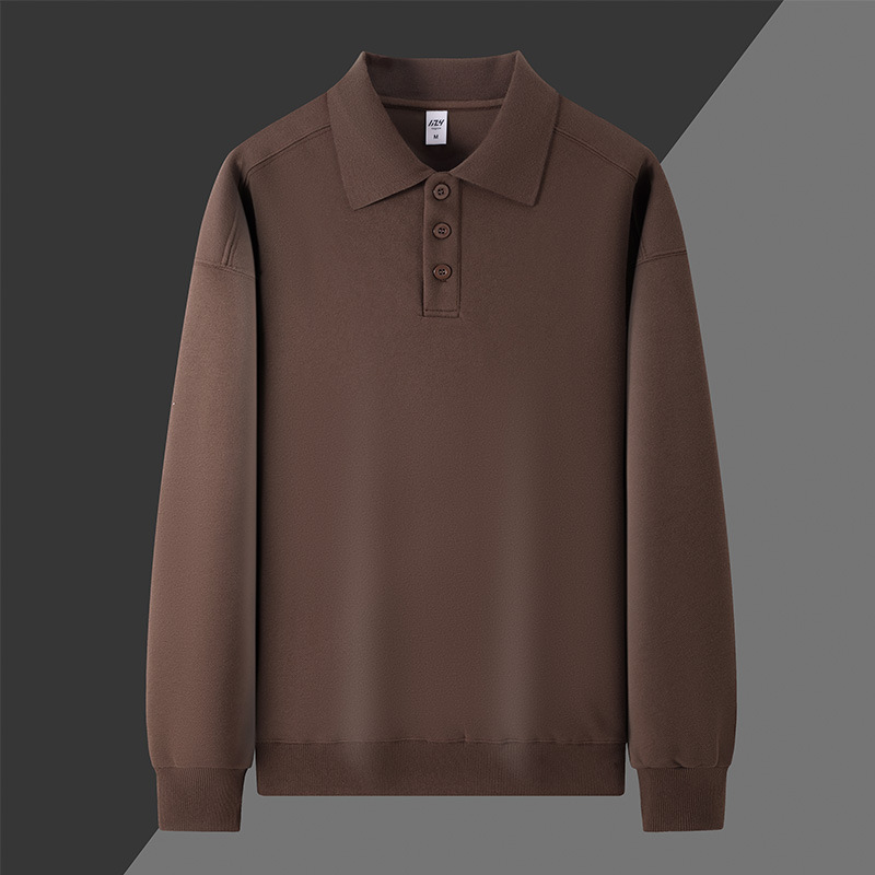 310g otoño y invierno con solapa camiseta polo de manga larga ropa de trabajo impresa logotipo de catering hot pot camarero otoño y invierno herramientas