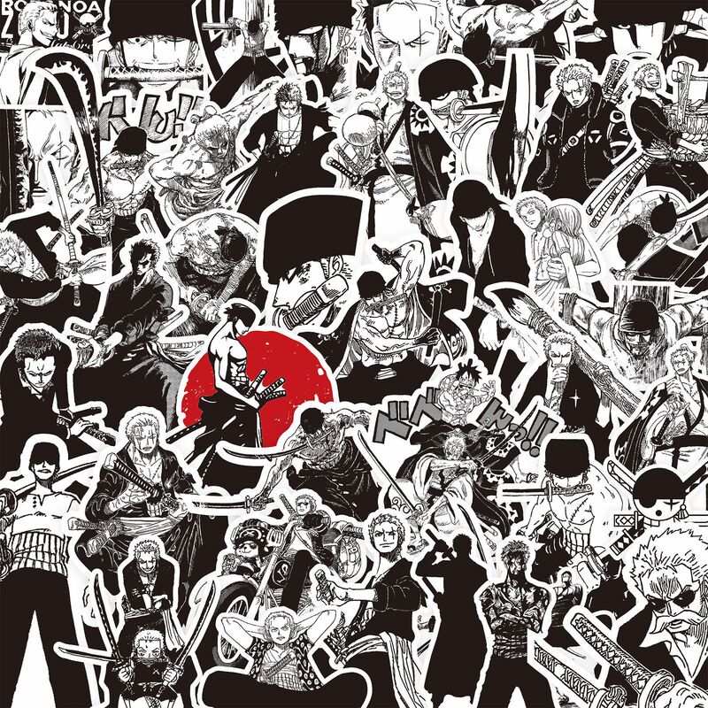 Solon Sticker One Piece Sticker Decoration Notebook Mobile Phone Shell Sticker Account Cartoon Black and White Collage Solon Sticker One Piece Sticker Decoration Notebook Mobile Phone Shell Sticker Account Cartoon Black and White Collage