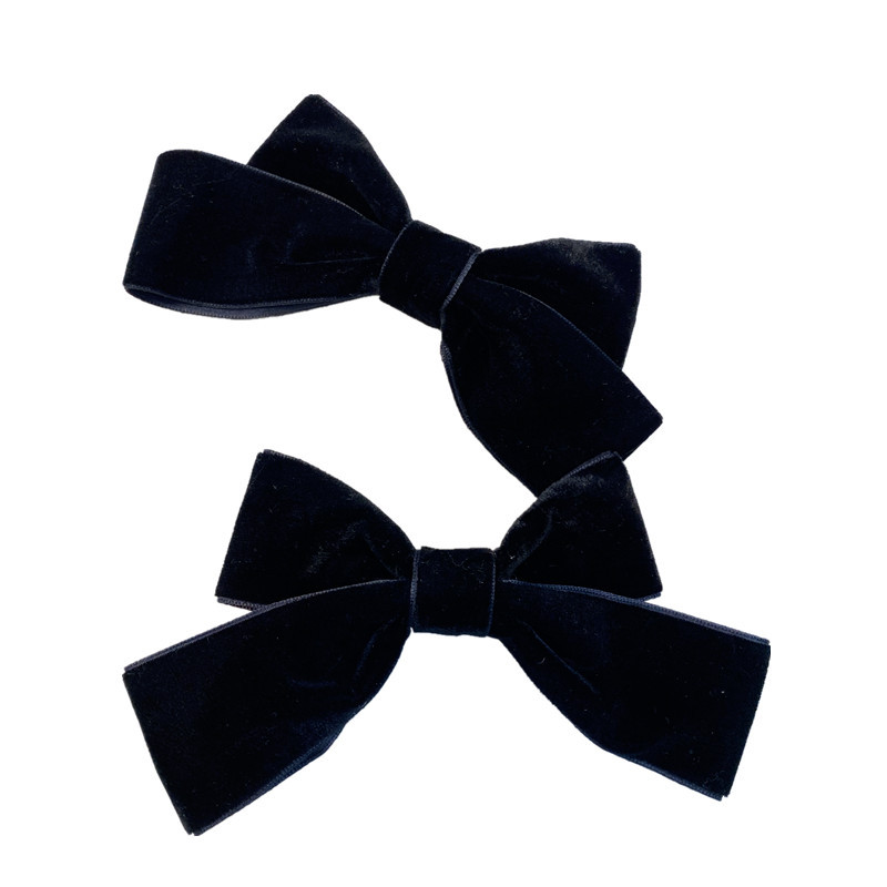 Gold Velvet Bow Hairpin display picture 7