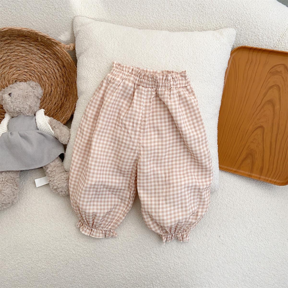 Ventas directas de la fábrica de Youhe verano nuevo estilo tipo A ligero niña bowknot conejito camiseta celosía pantalones anti-mosquitos traje de dos piezas