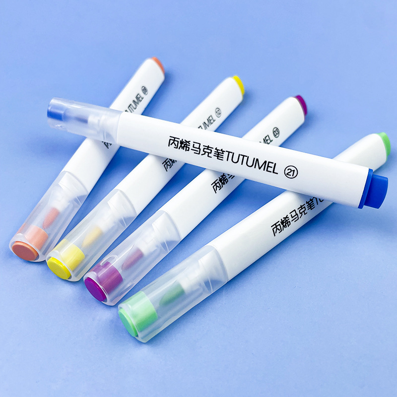 強力なメーカーによる卸売アクリルマーカーペン、子供や学生向けの美術専用、手描き、クリエイティブDIY、重ね塗り可能、36色|undefined