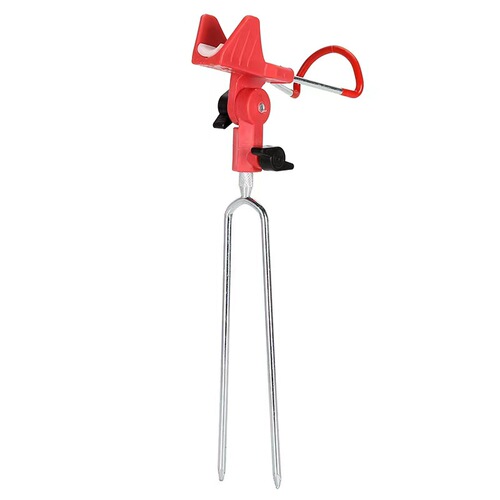 Spinning Rod Ground Stake with Swivel Metal Rod Holder for Two-Purpose Fishing, Ground-Installed Gunpowder Tower Seat, Versatile Metal Rod Rack