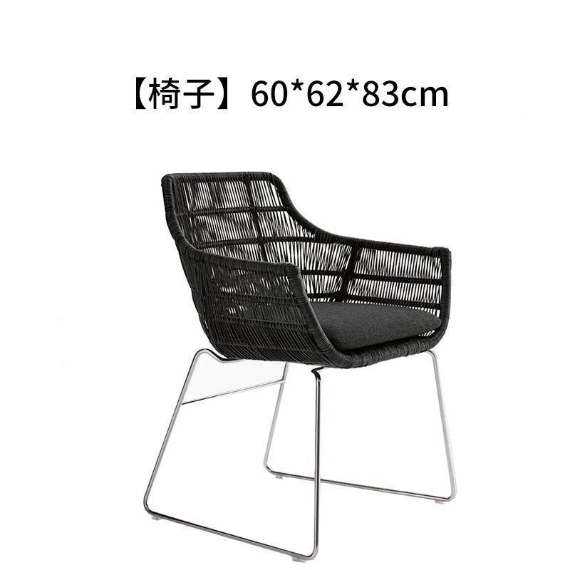 屋外テーブルと椅子、中庭籐椅子3点セット、ガーデンテラス屋外籐椅子、レジャーバルコニーテーブルと椅子の組み合わせ|undefined