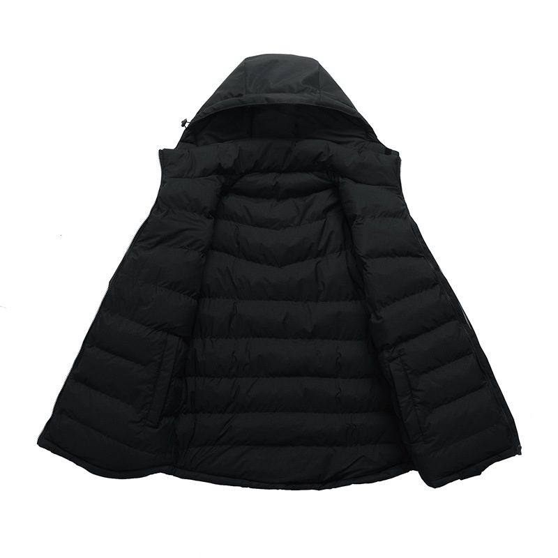 Abrigo de algodón acolchado de doble cara para hombre de invierno Sombrero desmontable Abrigo acolchado de algodón cálido engrosado Abrigo acolchado de algodón para hombre Venta directa de fábrica