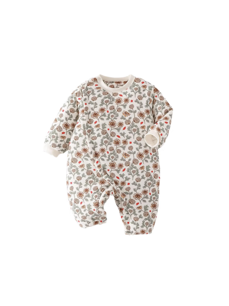 Bebé unido otoño y invierno recién nacido ropa de algodón cálida nueva ropa de otoño para bebés niñas ropa de escalada image 5