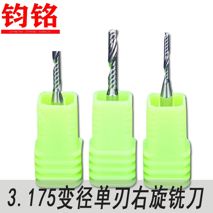 3, 175 мм3A односторонняя фреза из вольфрамовой стали переменного диаметра для акрила ПВХ рекламный гравировальный станок с ЧПУ