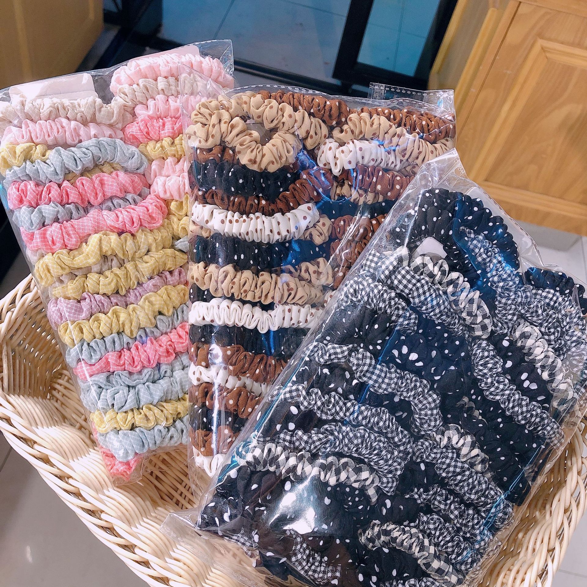 Corea del Sur temperamento simple anillo de intestino delgado cabeza de niña cuerda dulce tocado floral accesorios para el cabello corbata para el cabello de mujer