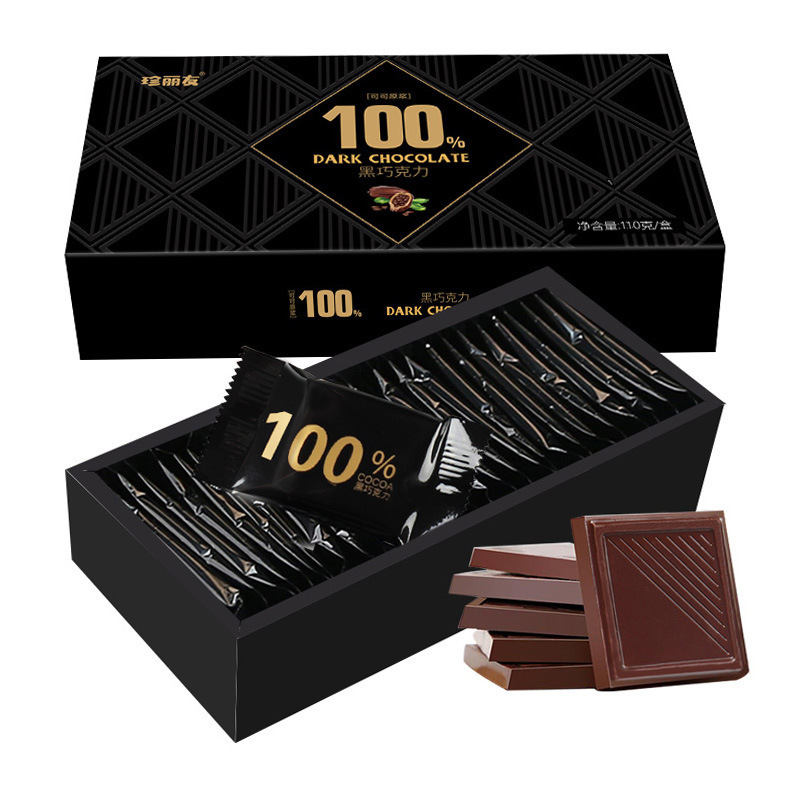 Russian Flavor 100 Daily Pure Dark Chocolate Pure Cocoa Butter Non-Saccharin Gift Boxes Substitute Snacks Wholesale