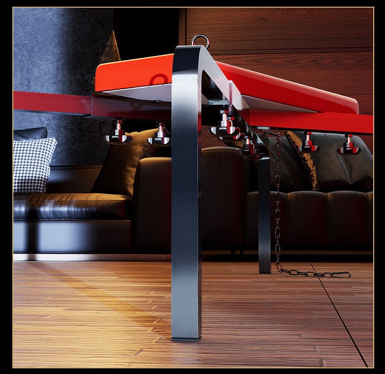Jiuai SM Bondage Training Set with X-Frame Furniture Props, Black-Red Adult Play Kit — detail image 19