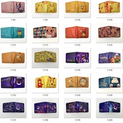 Pikachu Wallet for Men and Women, Spirit Ball Student Gift, Money Clip Cartoon Anime Pokémon Student Wallet for Men and Women