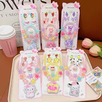 Цельный комплект, бесплатная доставка, детское ожерелье Sanrio, браслет принцессы с героями мультфильмов для девочек, светящийся набор игрушек, аксессуары