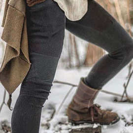 亚马逊速卖通欧美街头保暖抓绒弹力绑腿雪地裤