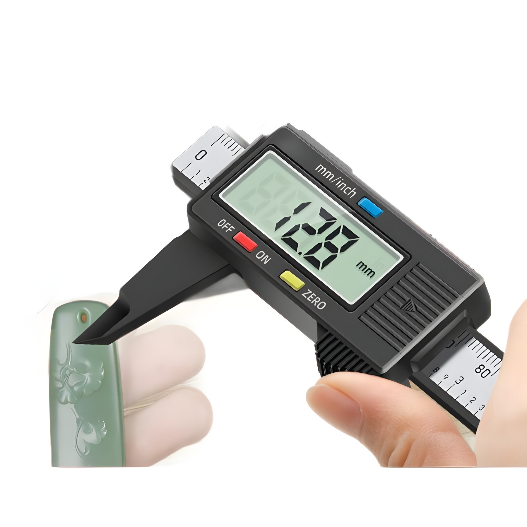 Calibrador de visualización digital electrónica de plástico 0 - 150mm para medir joyería de diámetro interno y externo calibrador de fibra de carbono