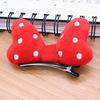 Low -price promotional dot bow hair folding clip super cute charging cotton jade, cinnamon dog duckbill baby top clip side clip