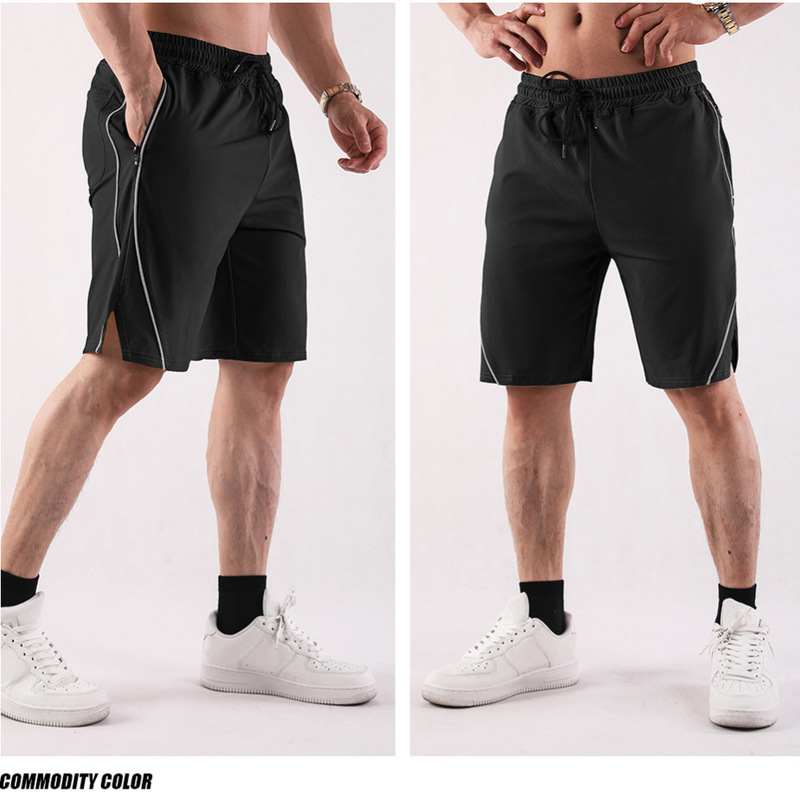 2024 Summer Sports Leisure Men's Fitness Shorts Spliced Color Zipper Five-point Stacks Cloth New Outdoor Running 2024 Summer Sports Leisure Men's Fitness Shorts Spliced Color Zipper Five-point Stacks Cloth New Outdoor Running