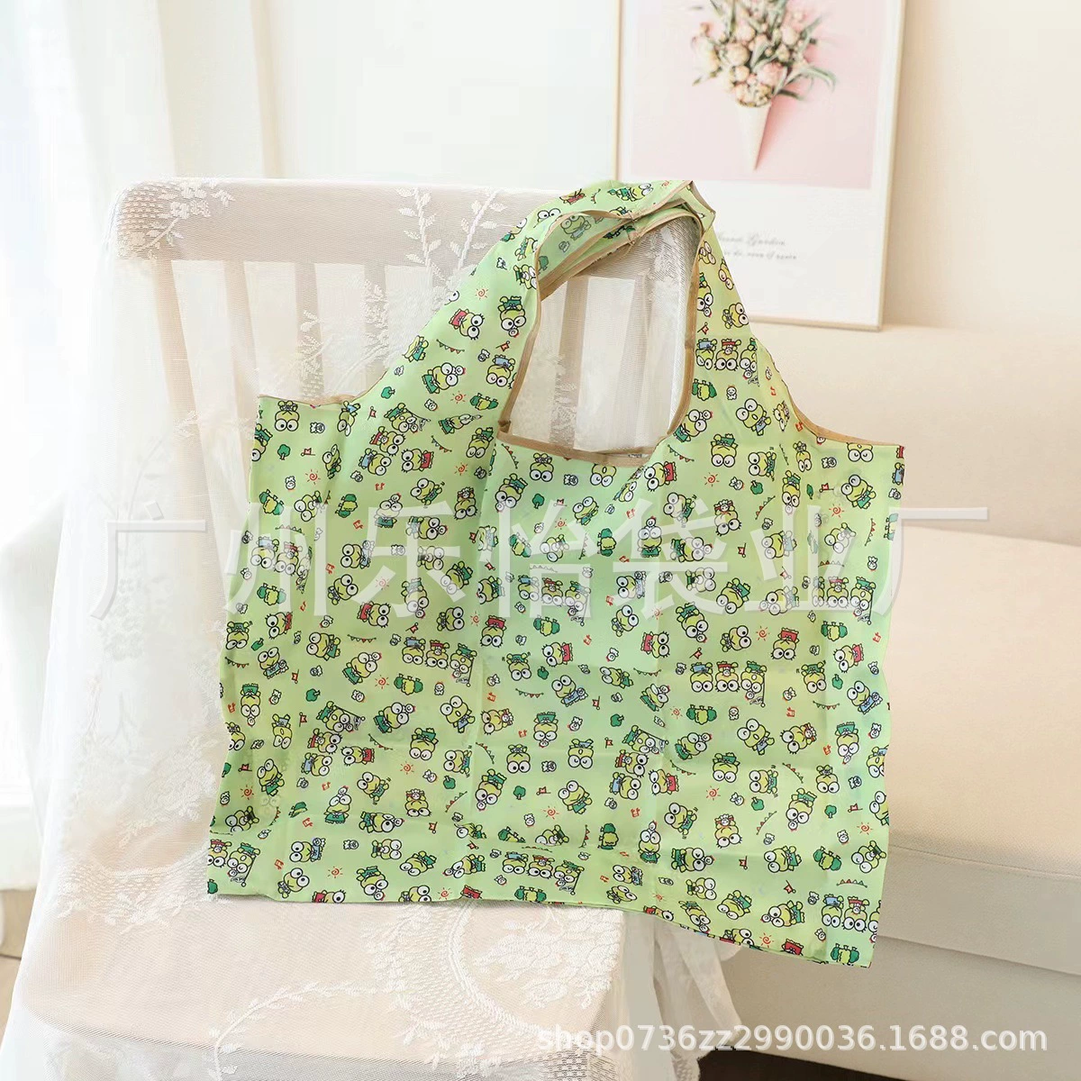 Folding cute cartoon big shopping bag