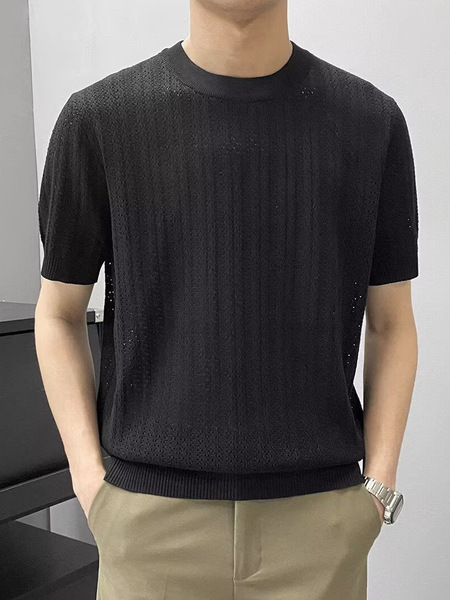 Men's summer silk small design knitted universal sweater with a…