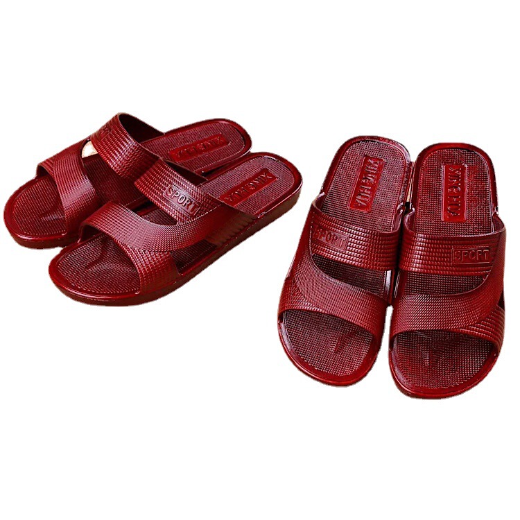 Oil slippers autumn new flat heel men's shoes for the elderly stall selling men's grandpa one sandals and slippers manufacturers wholesale