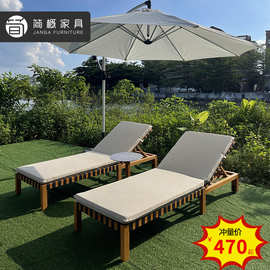 户外家具庭院泳池酒店民宿休闲会所躺床海边度假村防水防晒沙滩椅