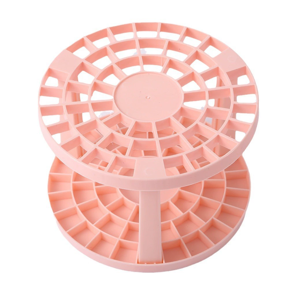 Yizhuo Round Desk Organizer - Multi-Function Plastic Rack for Pens & Brushes