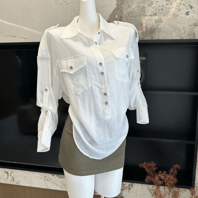 Fashionable Versatile Shirt and Skirt Set with Polo Collar and Long Sleeves, Women's Clothing, Spring 2026 Niche Casual Two-Piece Set Fashionable Versatile Shirt and Skirt Set with Polo Collar and Long Sleeves, Women's Clothing, Spring 2026 Niche Casual Two-Piece Set