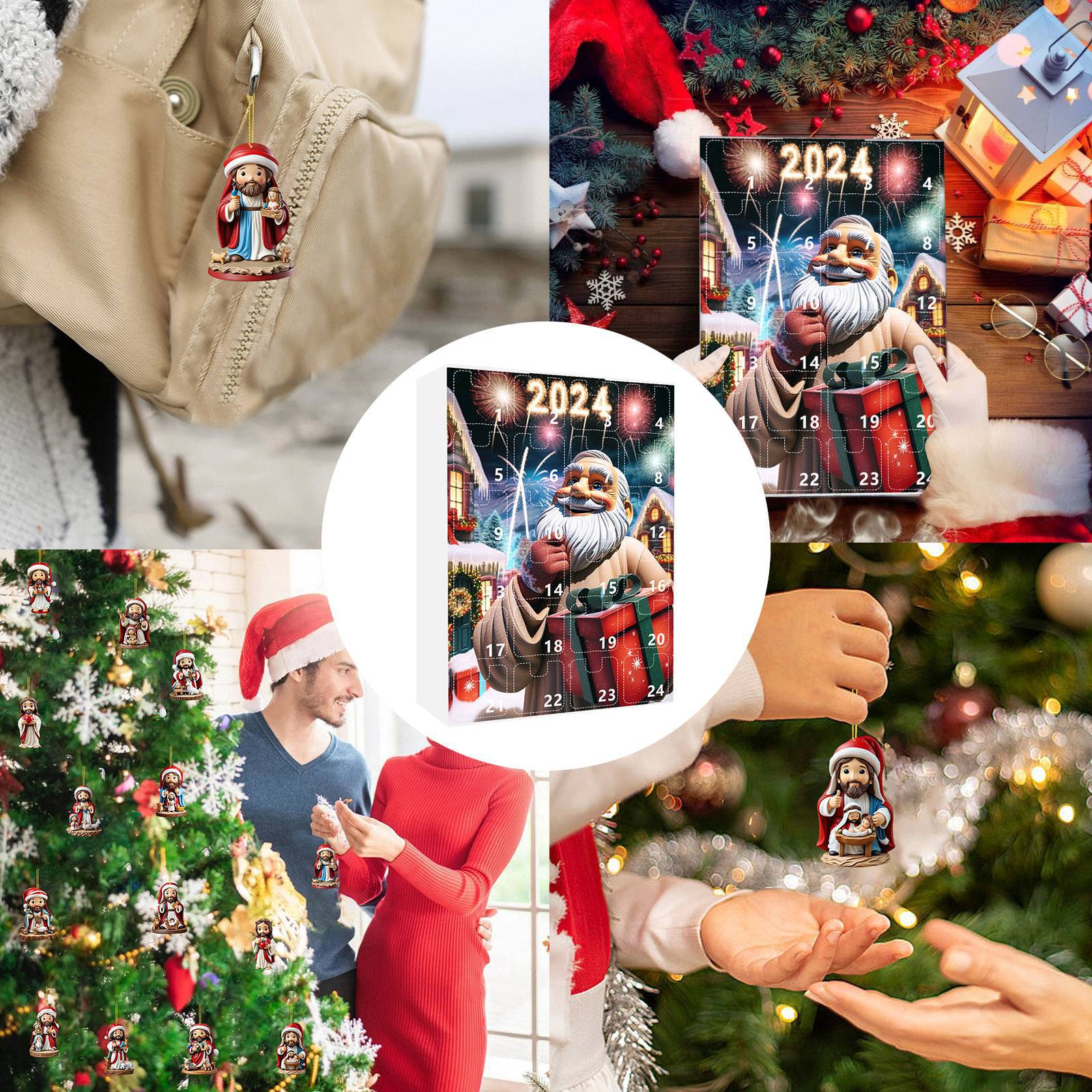 Christmas Calendar Blind Box Christmas Countdown Calendar Holiday Pendant Christmas Blind Box Wholesale_voghion.com