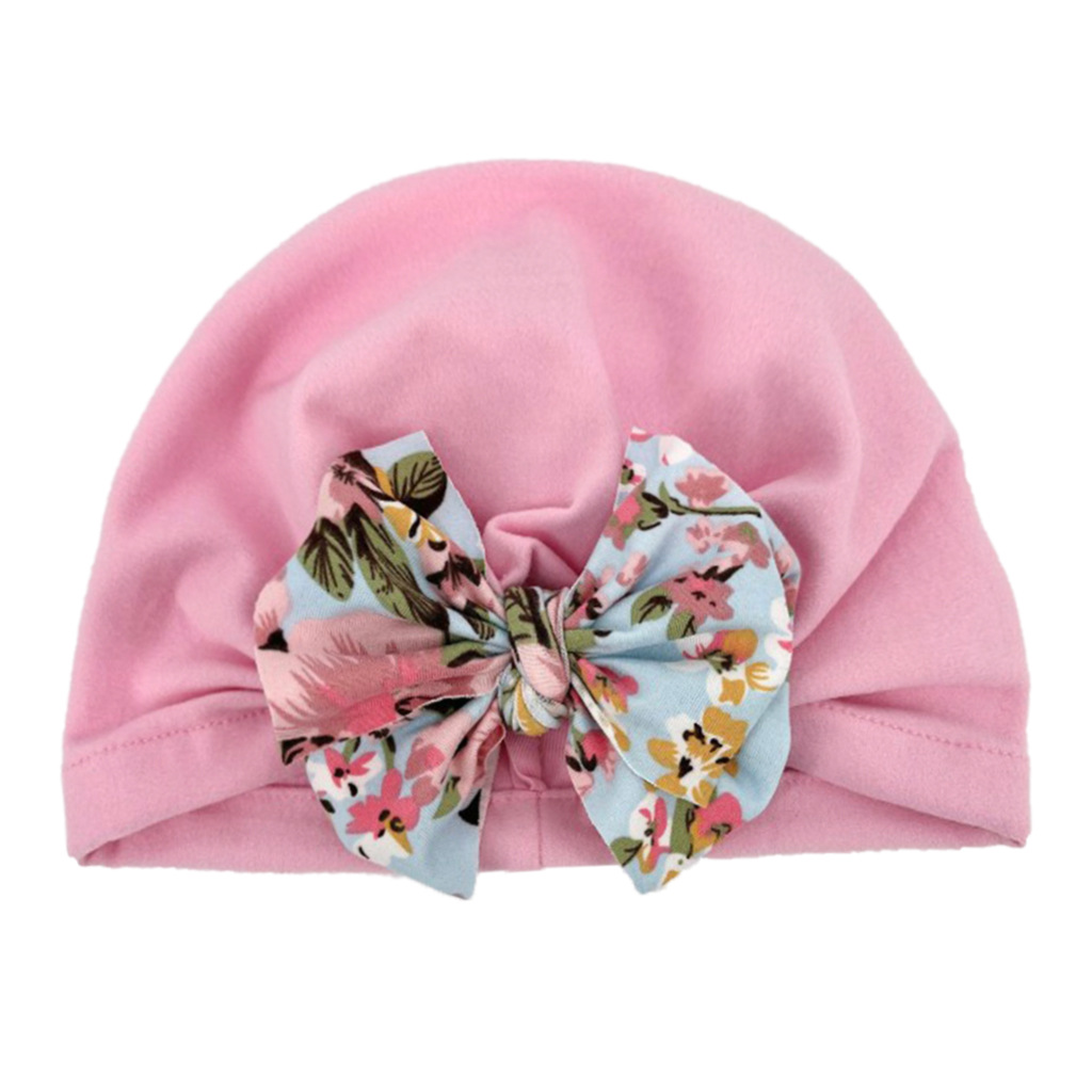 Girl's Fashion Ditsy Floral Bow Knot Baby Hat display picture 5