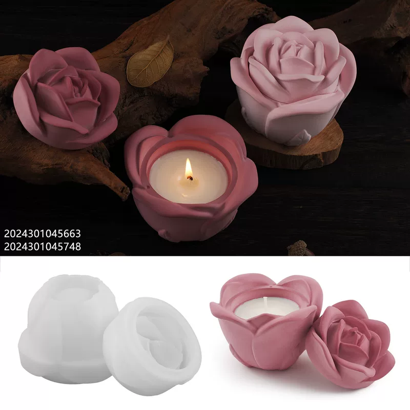 Aromatherapy, candle contains rose, storage system, silicone mold, DIY, mirror effect