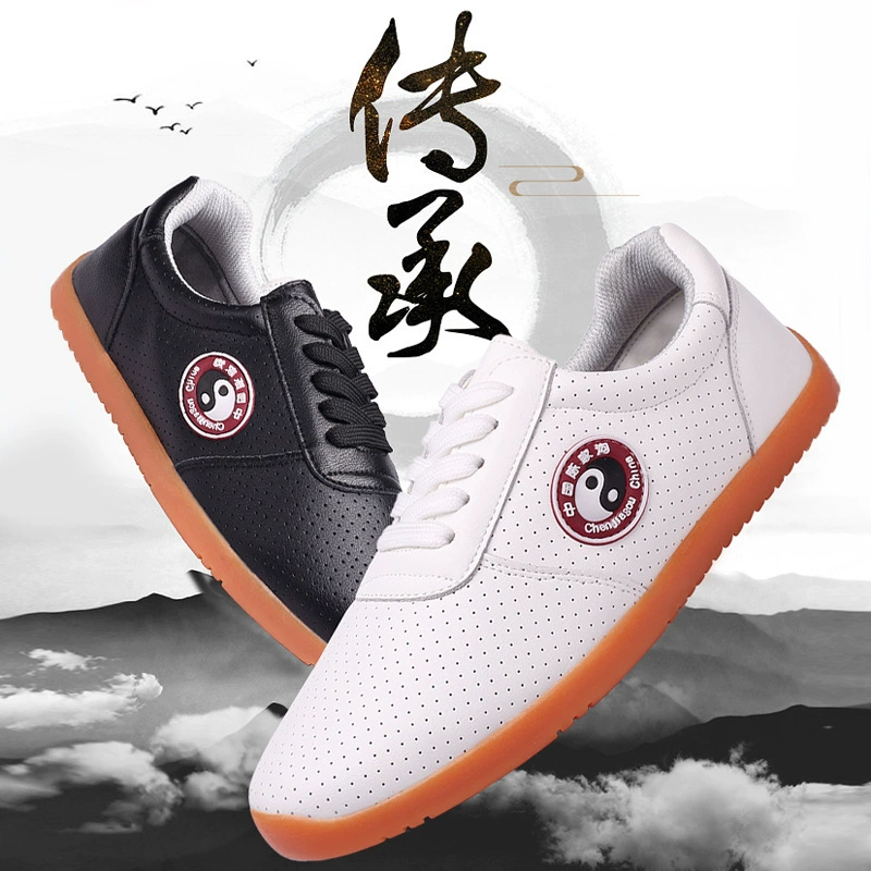 Мужская обувь для тай-чи летом, женская дышащая подошва из натуральной кожи с сеткой, мягкая и удобная обувь для занятий боевыми искусствами, нескользящая и износостойкая.