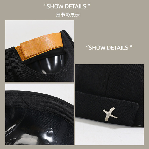 Landlord hat for women spring and summer niche new street versatile trend painter hat hip-hop retro face-showing small melon skin hat for men