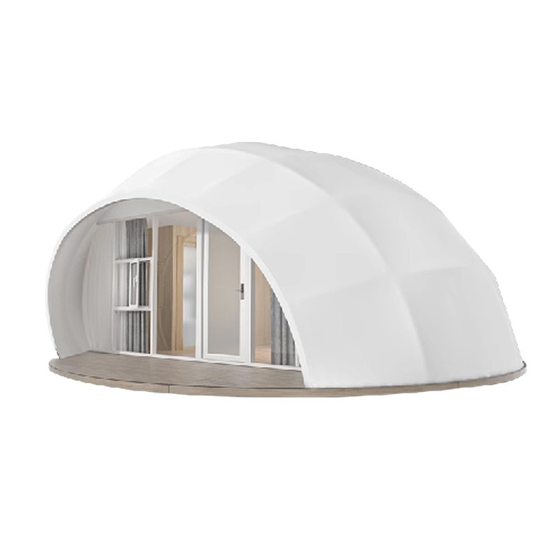 Características de diseño de tiendas de albergue residencial resorts escénicos paisaje choza cápsula espacial gota de agua portátil